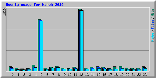 Hourly usage for March 2019