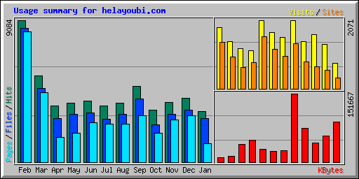 Usage summary for helayoubi.com