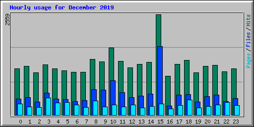 Hourly usage for December 2019